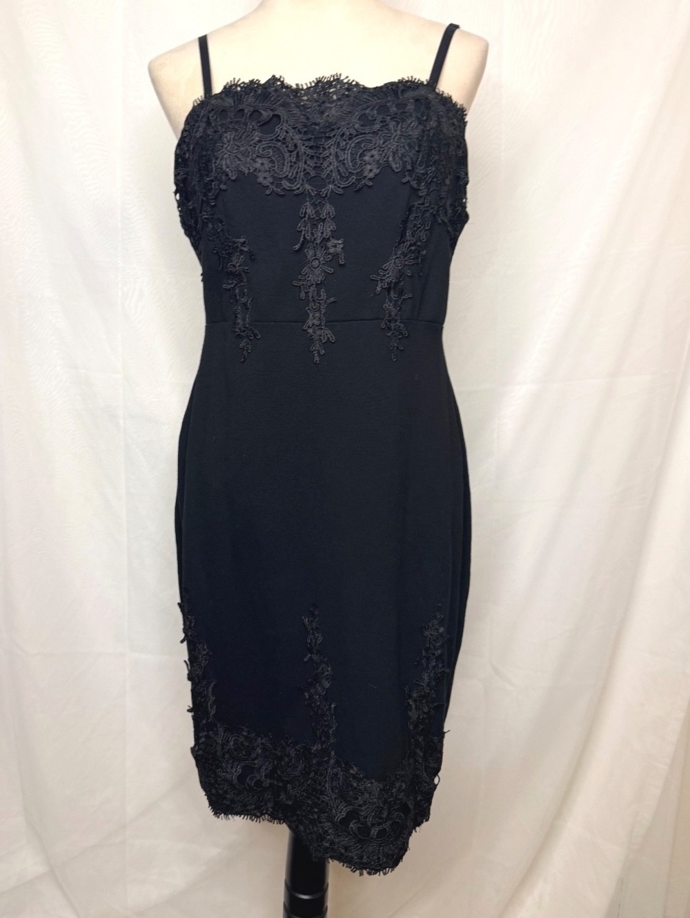 Haute Monde Black Lace Bodycon Cocktail Dress 1XL
